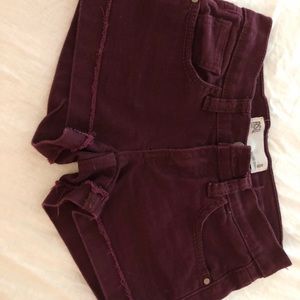 Burgundy shorts